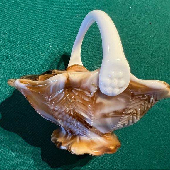 Vintage Swirl Marble Glass Candy, Trinket, compote Dish by Imperial Glass - Picture 7 of 11